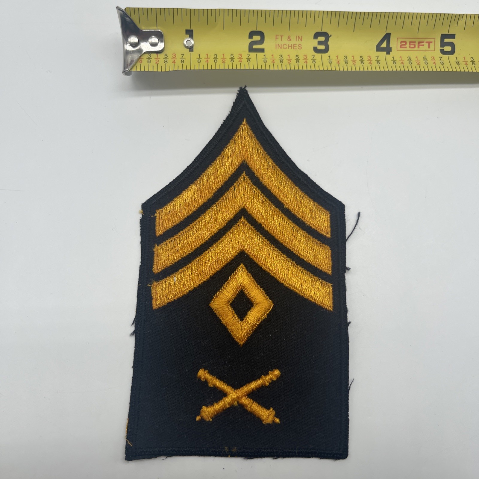 U.S. Military Army 1st Sergeant Artillery Rank Patch Insignia Chevron Cut X1