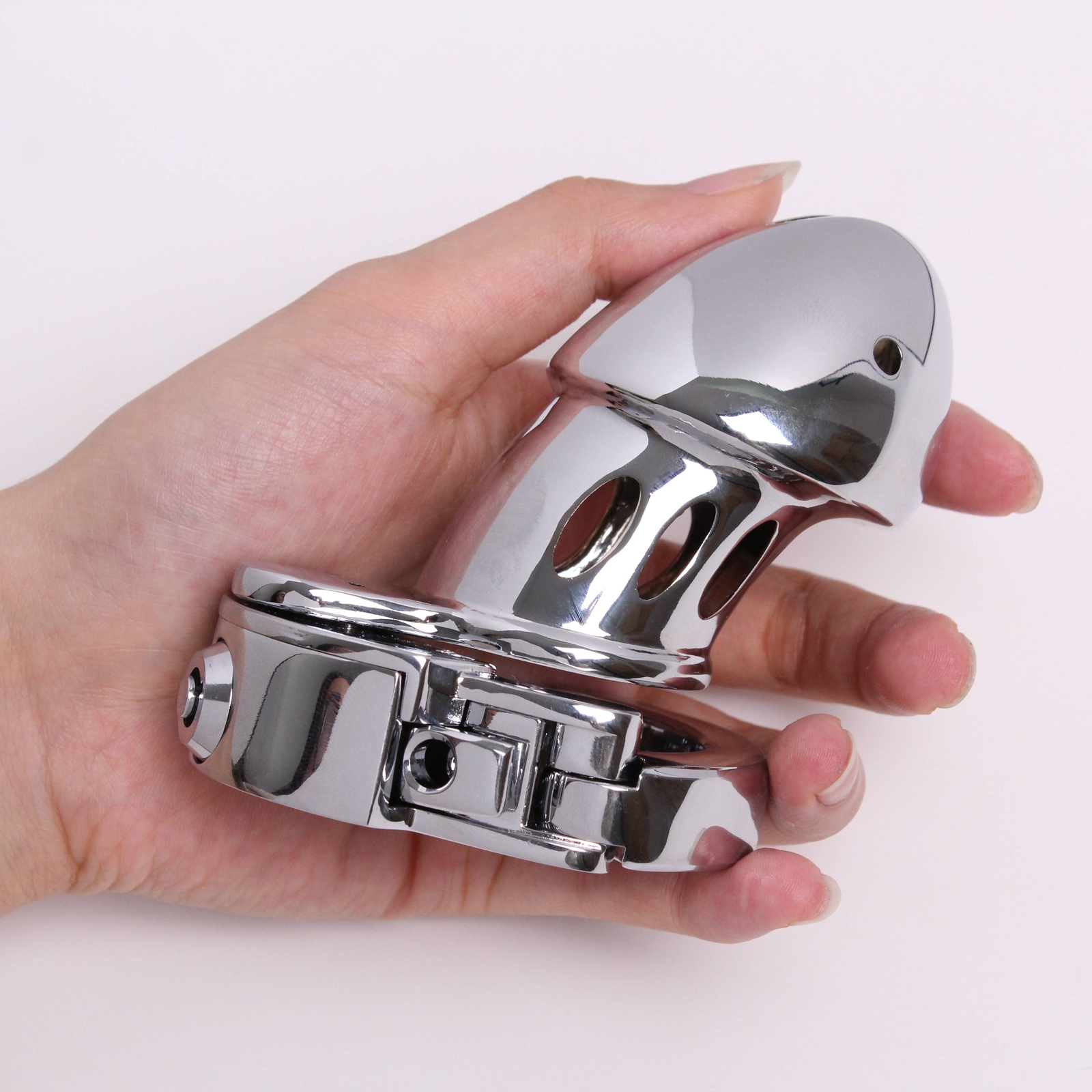 Adjustable Stainless Steel Ring Male Chastity Cage Metal Chastity Lock Adult USA