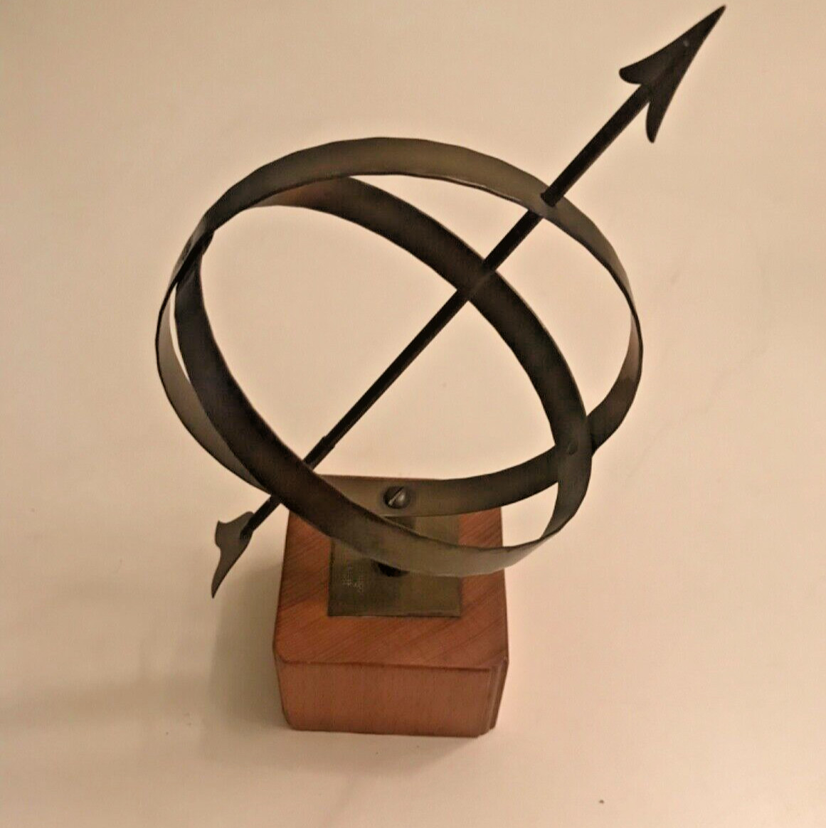 Vintage Armillary Sphere Brass Sun Dial Mid Century Made in Sweden