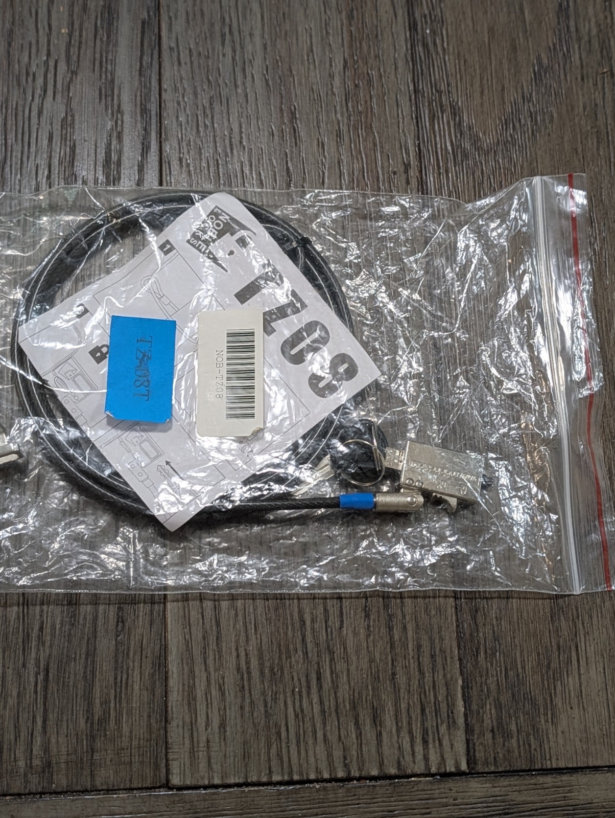 NIB Noble Locks TZ08 Low Profile Wedge Lock Flat Key for Laptop Steel Design