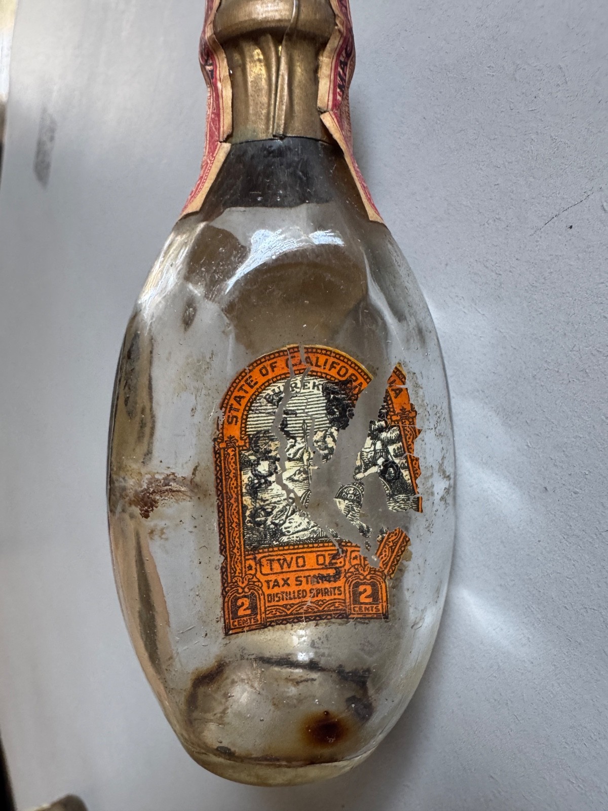 MacKenzie's Special Reserve Scotland Whisky Empty Miniature Glass Bottle 1930's