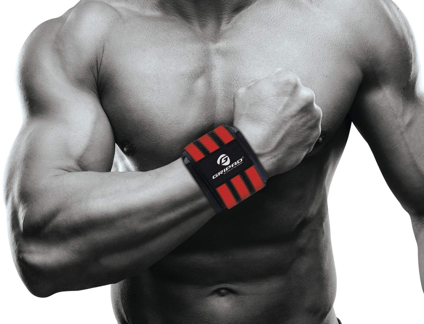 12" x 3" Weight Lifting Support Wrist Wraps, Strong Wrist Wraps, 2 Thumb Loop...