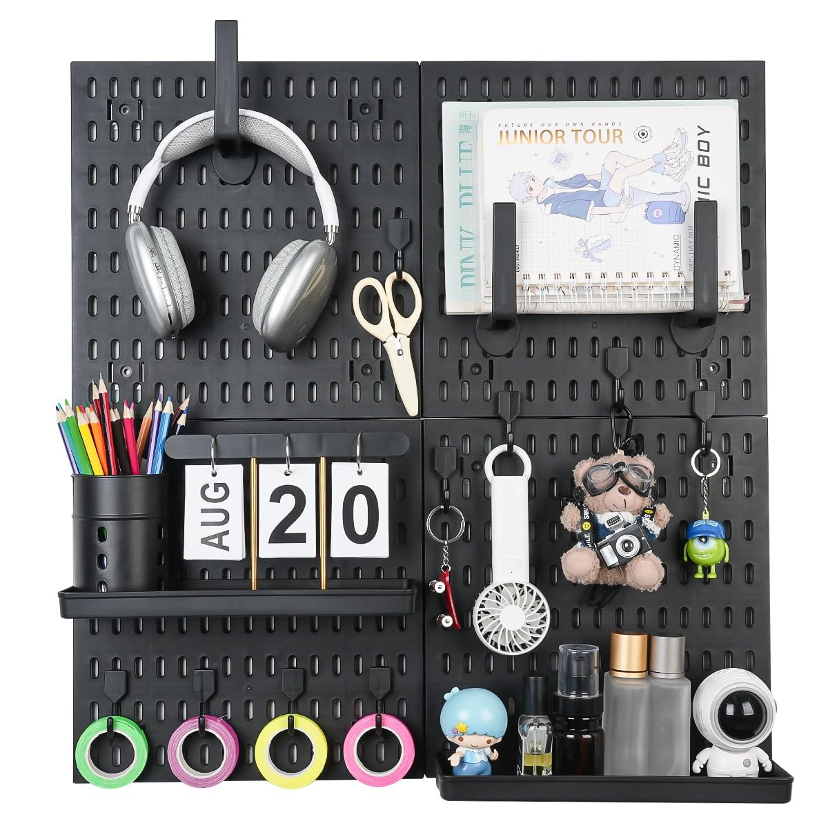 Pegboard Wall Organizer Kit – Heavy Duty 20lbs Load Bearing Easy Installation...