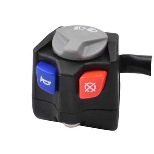 7/8" Motorcycle Handlebar Left Horn Switch High Low Beam Kill Switch Engine