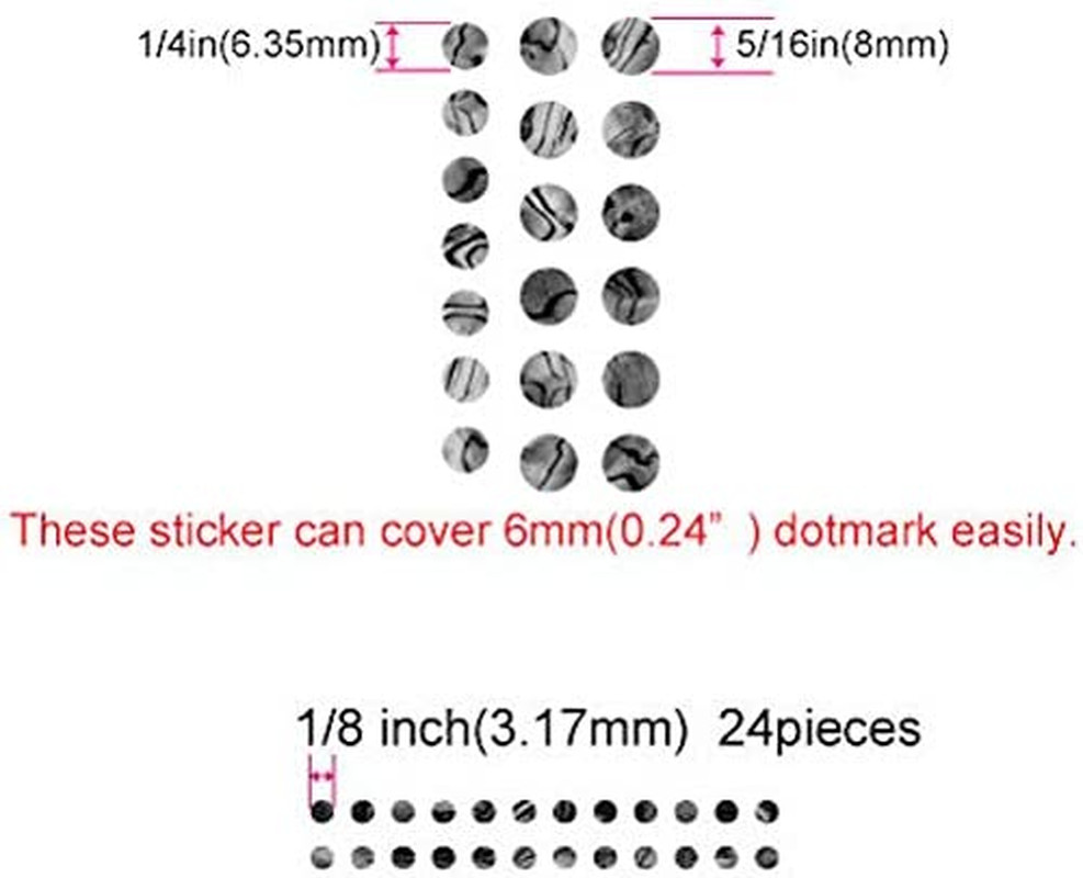 Inlay Sticker Fret Markers for Guitars & Bass - Custom Dots Set - Abalone Green,