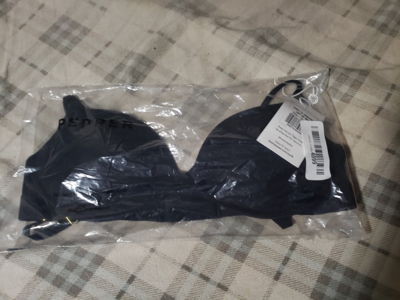 Pepper Zero-G Wirefree Lift Up Bra 36 Cup Size A Black