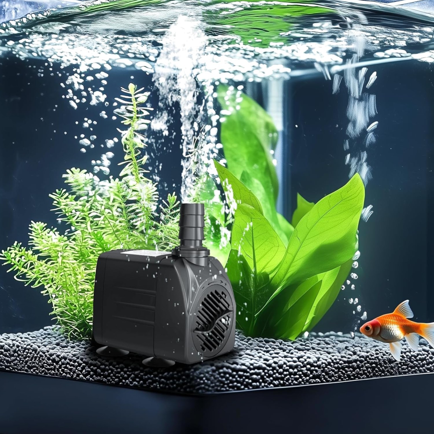550GPH Submersible Pump 30W Fountain Water Pump, 2000L/H, with 7.2ft High Lif...