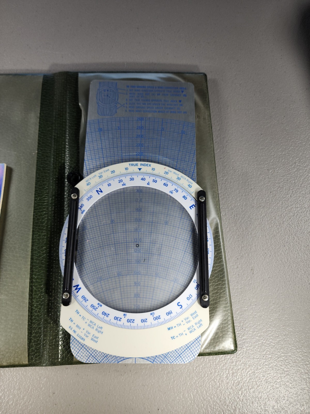 Felsenthal Dalton E6B Computer for pilots w/ folder & Instructions