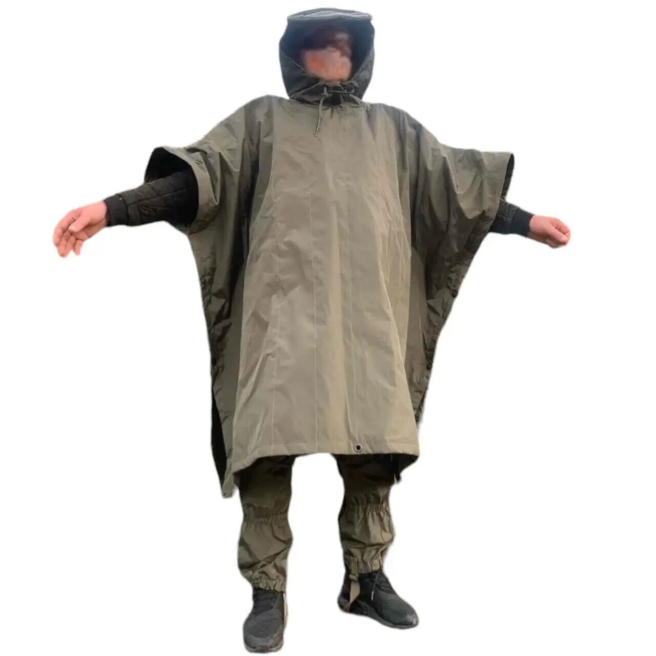 Raincoat poncho with thermal imager protection, anti-thermal imager poncho with