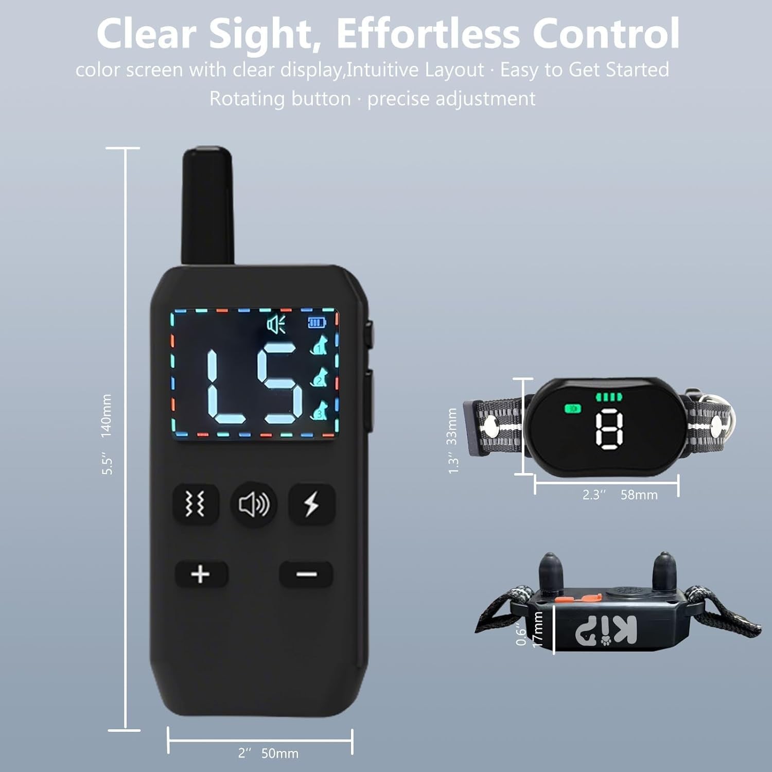 KIP Dog Training Collar with Deterrent Device, Waterproof E-Collar