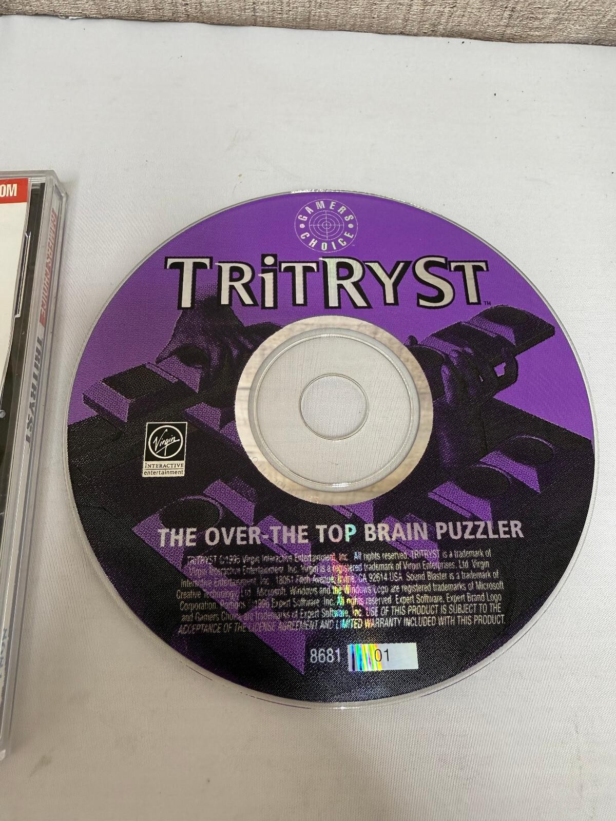 TriTryst PC 1995 Windows Virgin Interactive CD ROM Like Tetris and columns