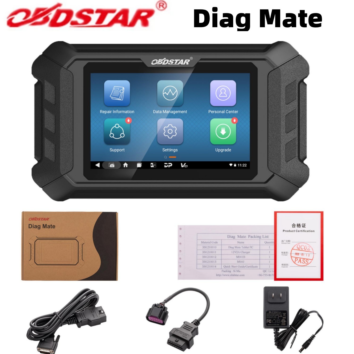 OBDSTAR Diag Mate Marine Diagnostic Scanner Code Reading Code Clear Action Test