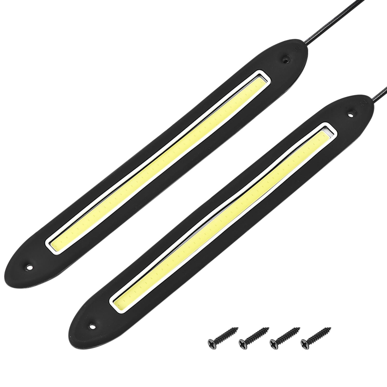 Waterproof COB LED Rubber Flexible DC 12V 8W White Light Straight Line 2Pcs