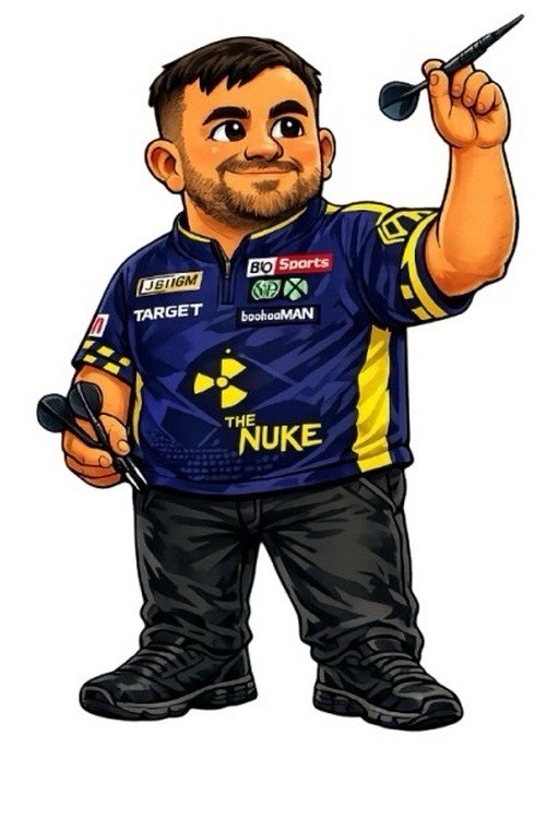 🎯 Luke Littler “The Nuke” Vinyl Sticker 🎯