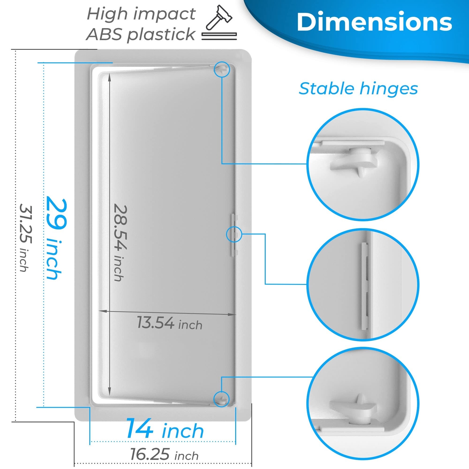 Access Panel for Drywall - 14 x 29 inch - Wall Hole Cover - Access Door - Plu...