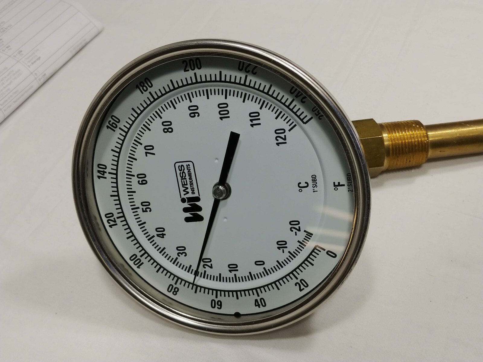 Weiss 0-250 Bi-Metal Thermometer