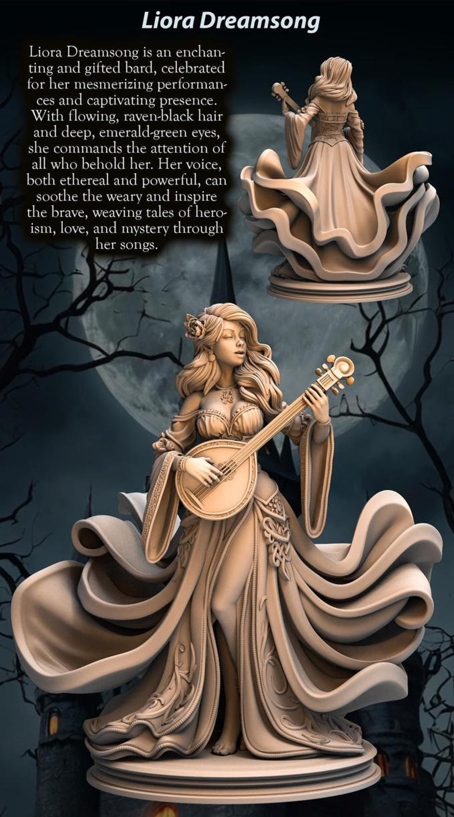 Dungeons & Dragons Playable Character Female Human Liora - Bard