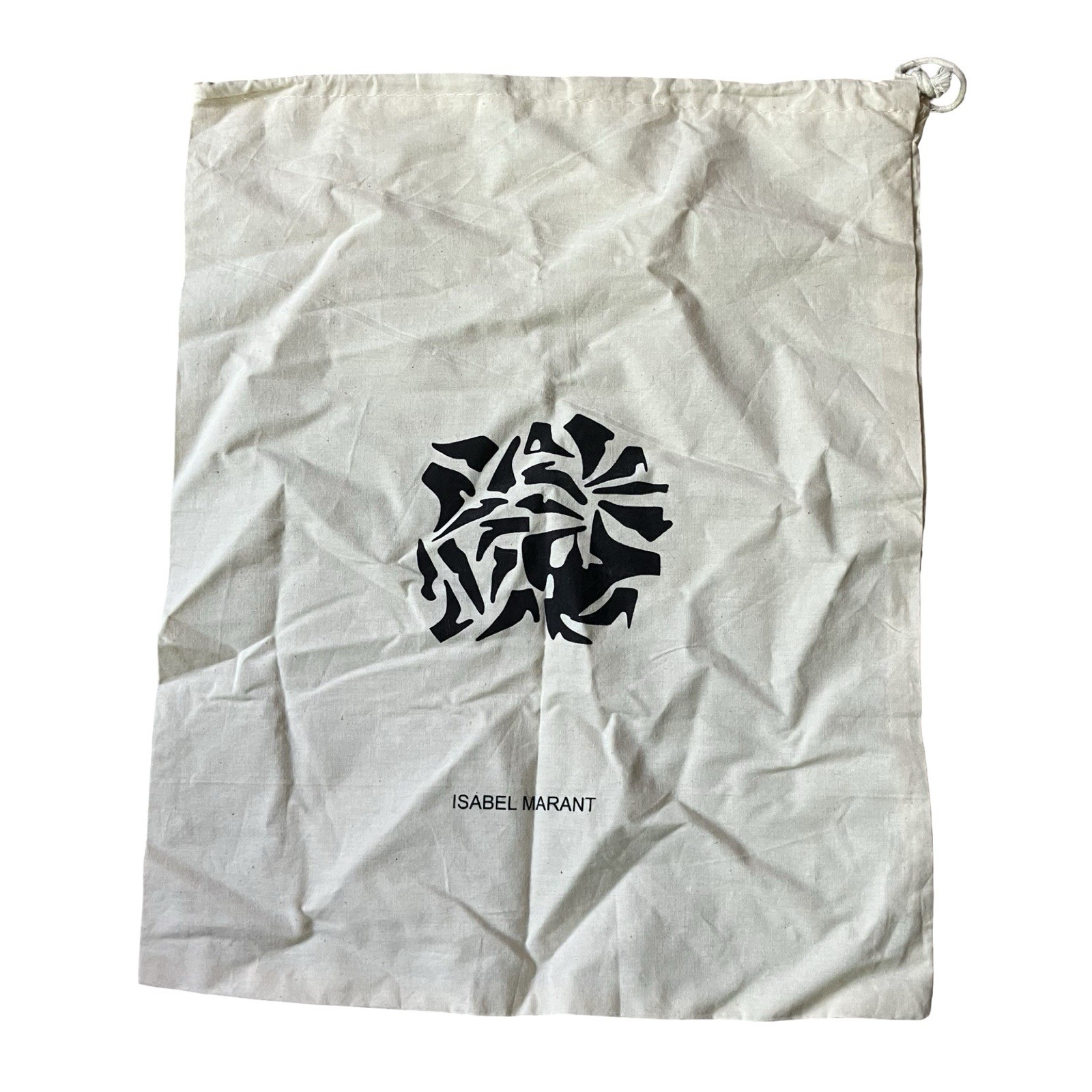 Isabel Marant Dust Bag Drawstring Cover Travel Purse Shoes ~12”x14” Logo Canvas
