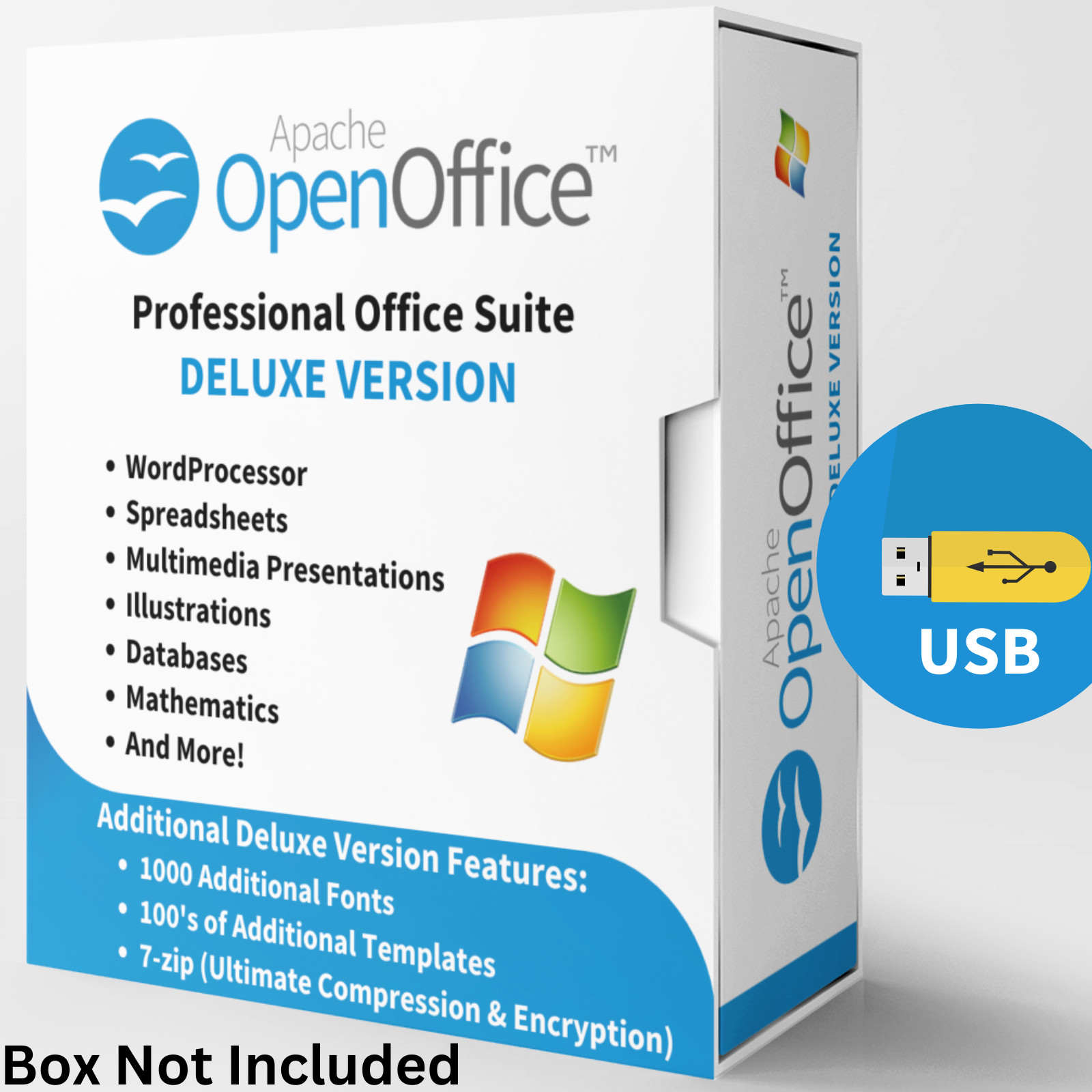 Open Office Software Suite for Windows-Word Processing Home Student - Deluxe USB