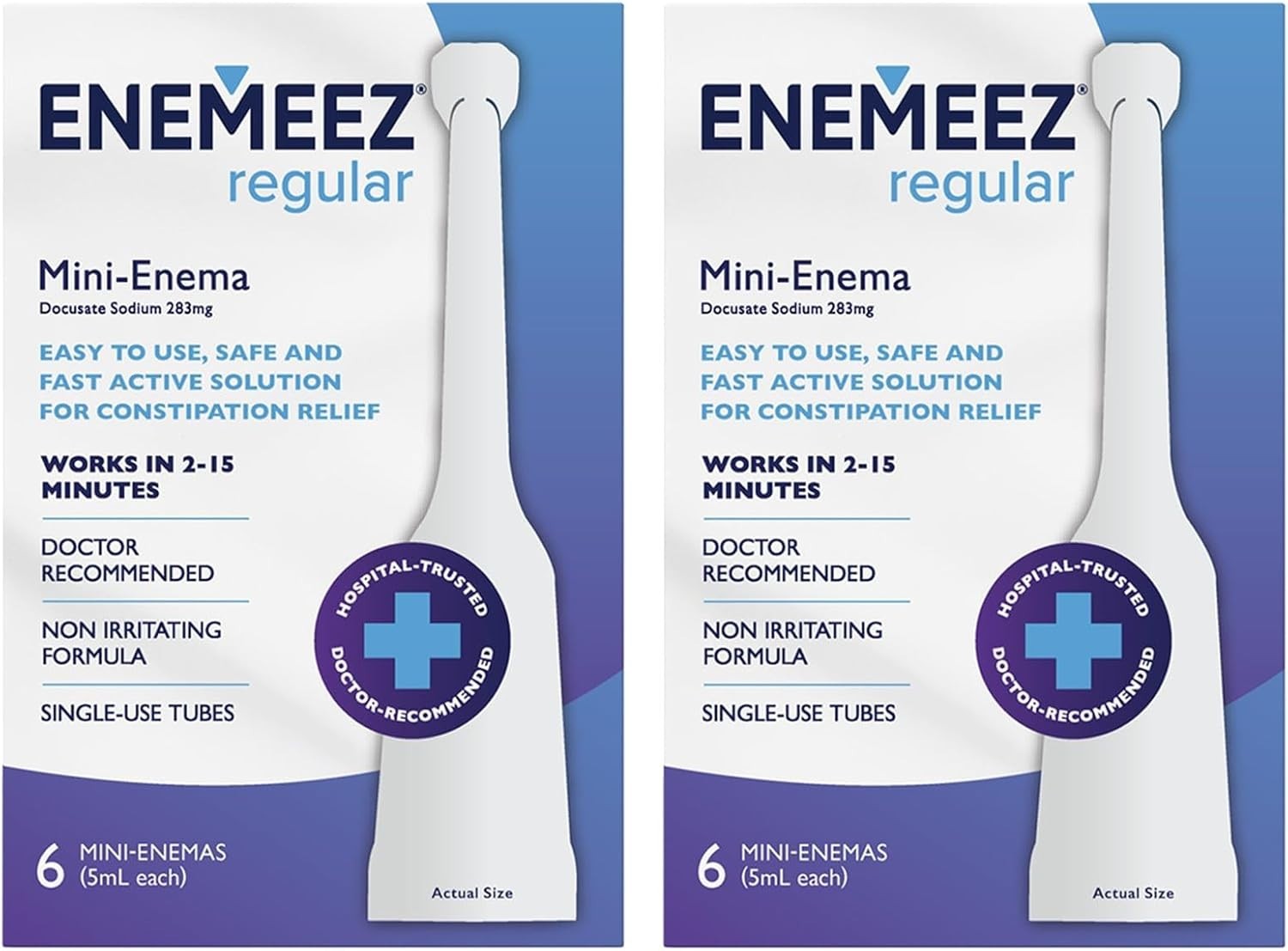 Enemeez Mini-Enemas docusate Sodium with benzocaine Stool Softener Fast-Actin...