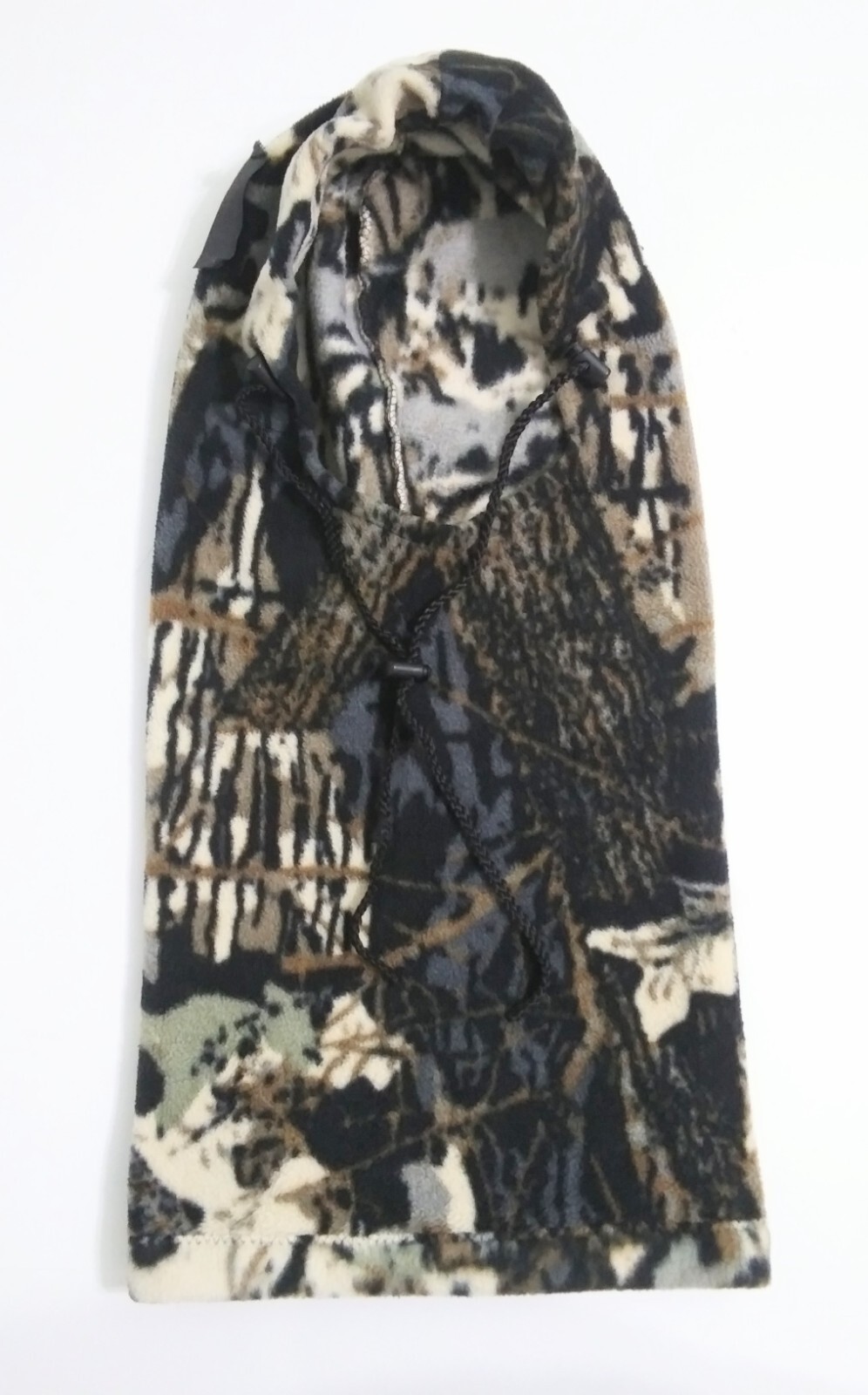 Camo Balaclava Hood Mask Brown Gray Black Hunting Outdoors Fleece Adjustable