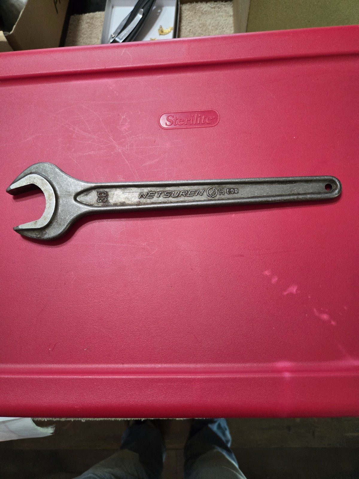 Netsuren 30mm H509 M20 JISB4630 Machinist Open Ended Wrench Tool