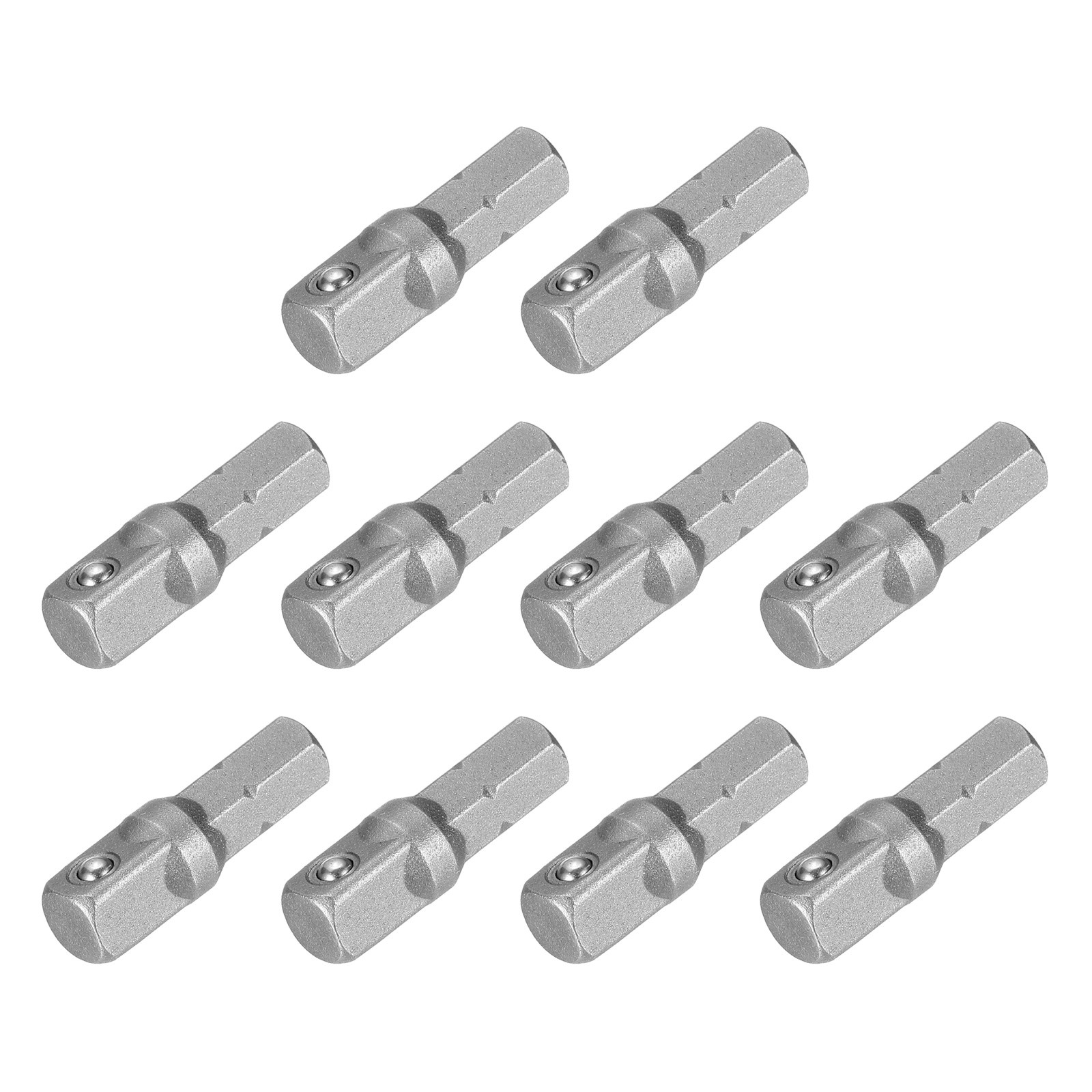 10pcs Impact Socket Adapter 1/4" Square Drive 1/4" Shank 1" Long Extension Bit