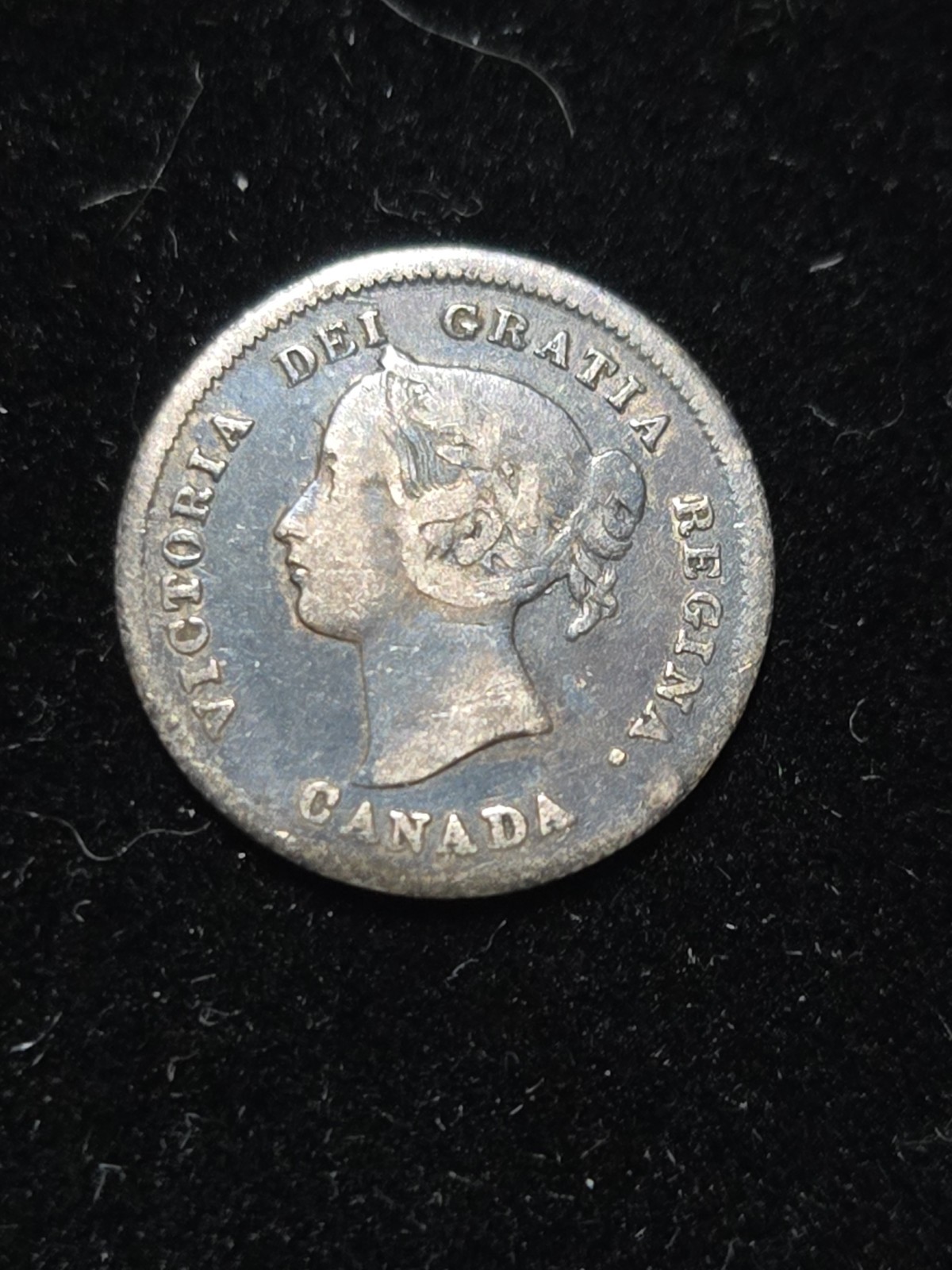 1872-H Canada 5 Cents Beautiful Silver Coin!