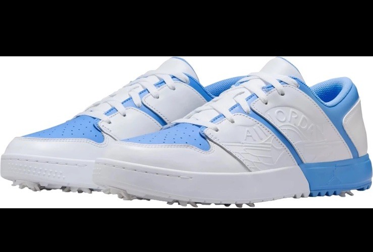NIKE JORDAN NU RETRO 1 G MEN'S UNC BLUE GOLF SHOES SIZE 8