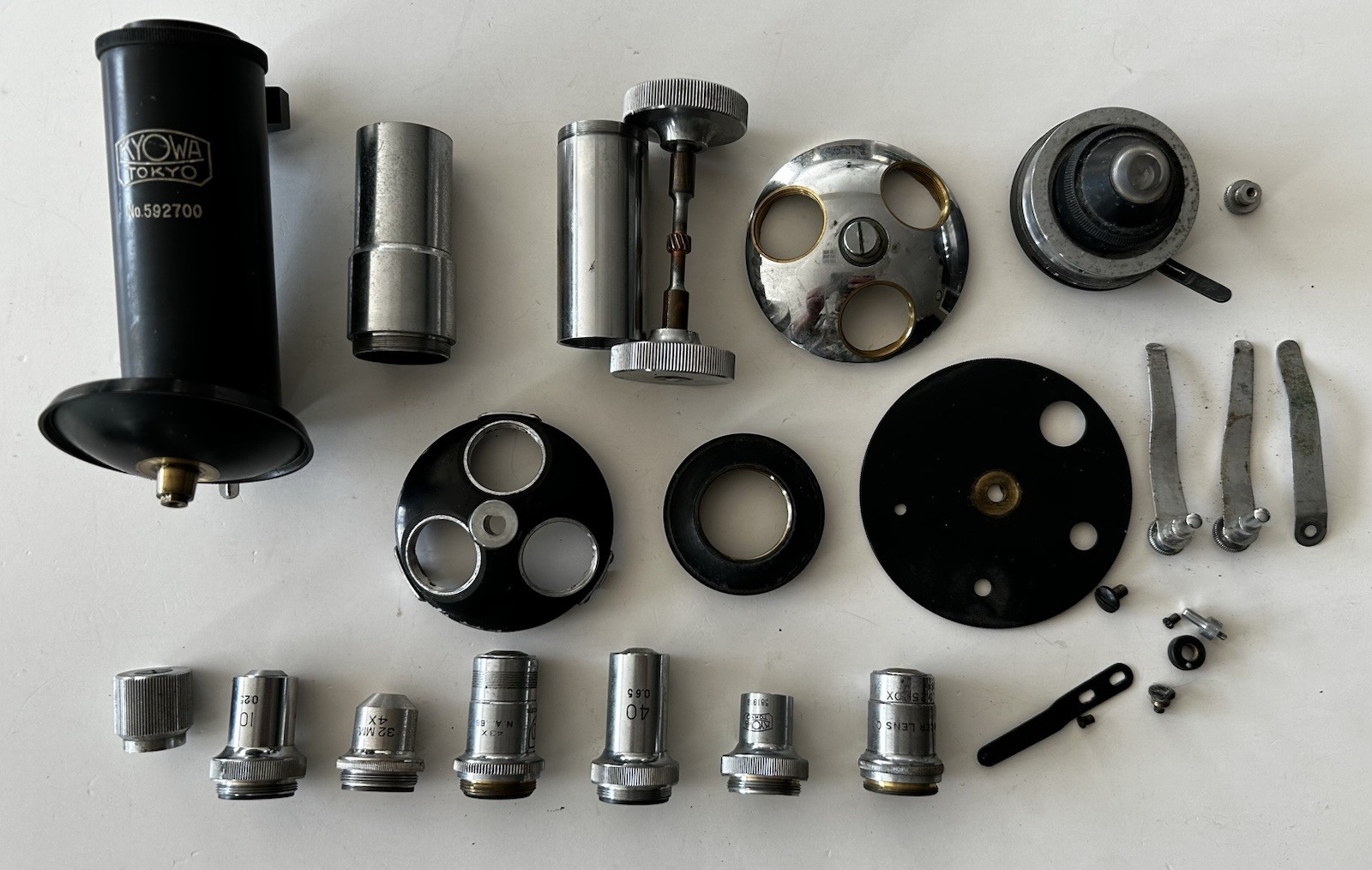 Vintage Kyowa Tokyo 592700 / Buffalo Spencer USA 161023 Microscope Lenses Parts