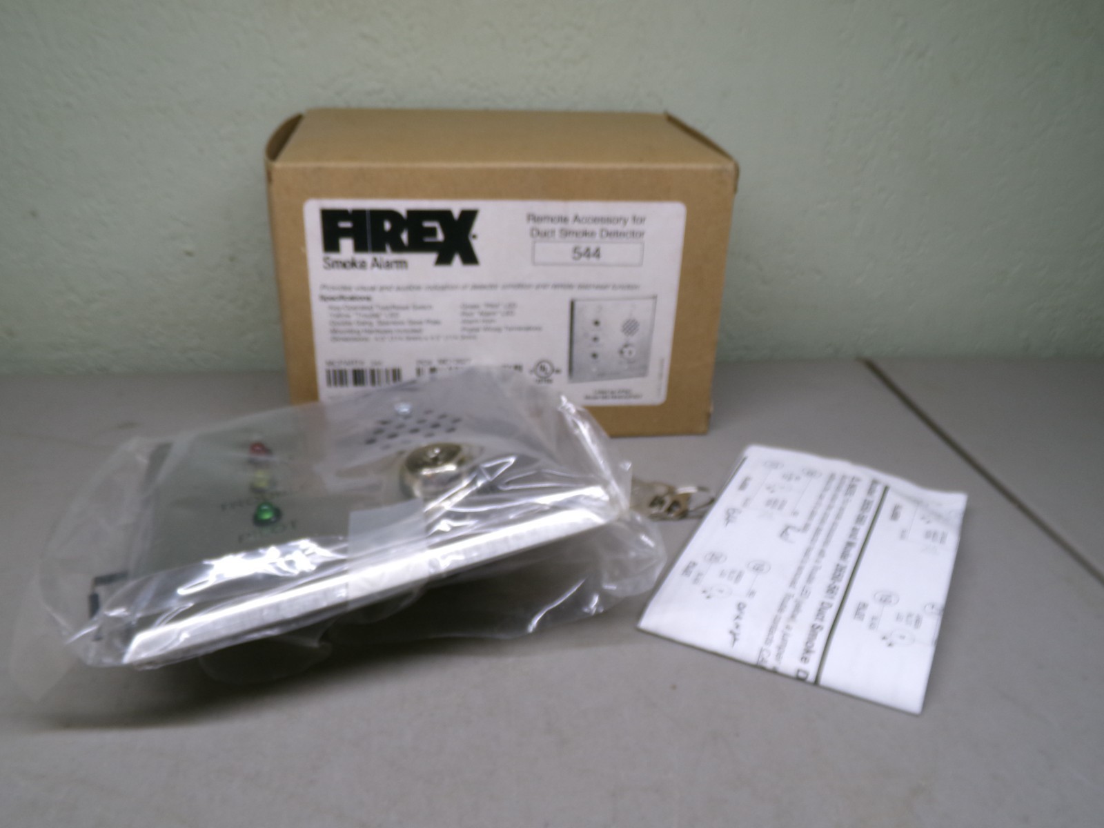 FIREX SMOKE ALARM #544 REMOTE ACCESSORY FOR DUCT SMOKE DETECTOR