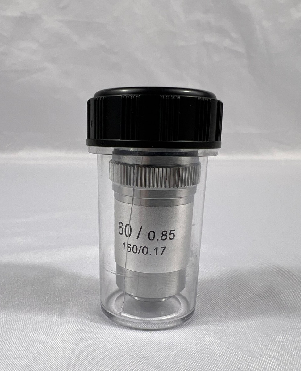 AmScope A60X-V300 60X 0.85 Achromatic Microscope Objective New Open Box