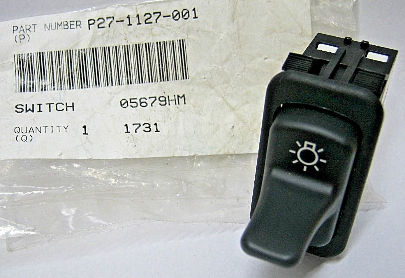 ~NEW OEM - KENWORTH HEADLAMP MASTER LIGHT ROCKER SWITCH  p/n - P27-1127-001