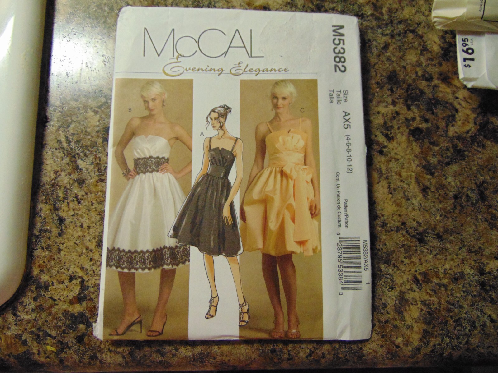 McCall's 5382 Misses Party Dress Evening Prom Sizes 4-12  New Uncut