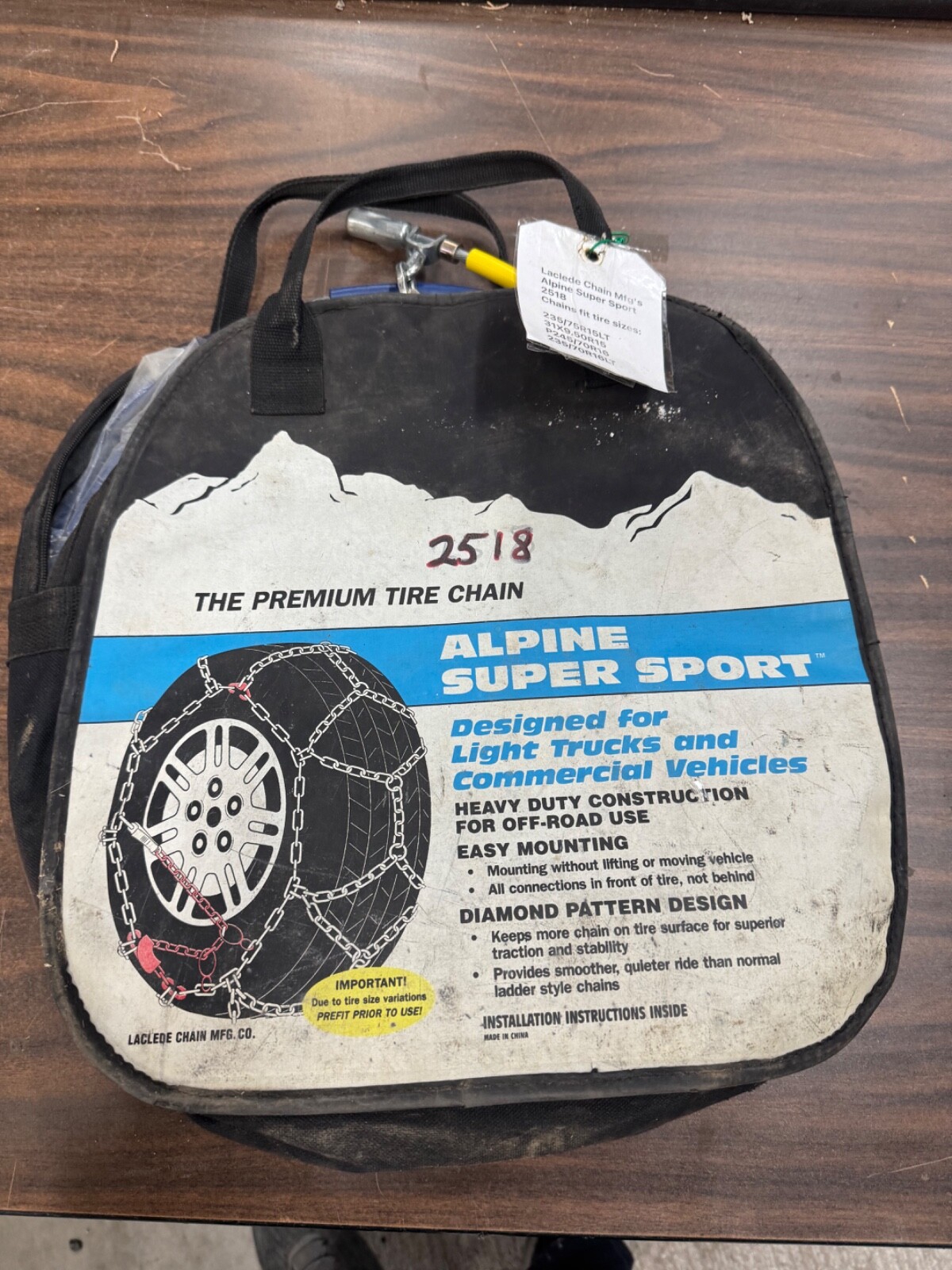 Alpine Lacede Super Sport Tire Snow Chains Stock #2518 1Pair Never Used