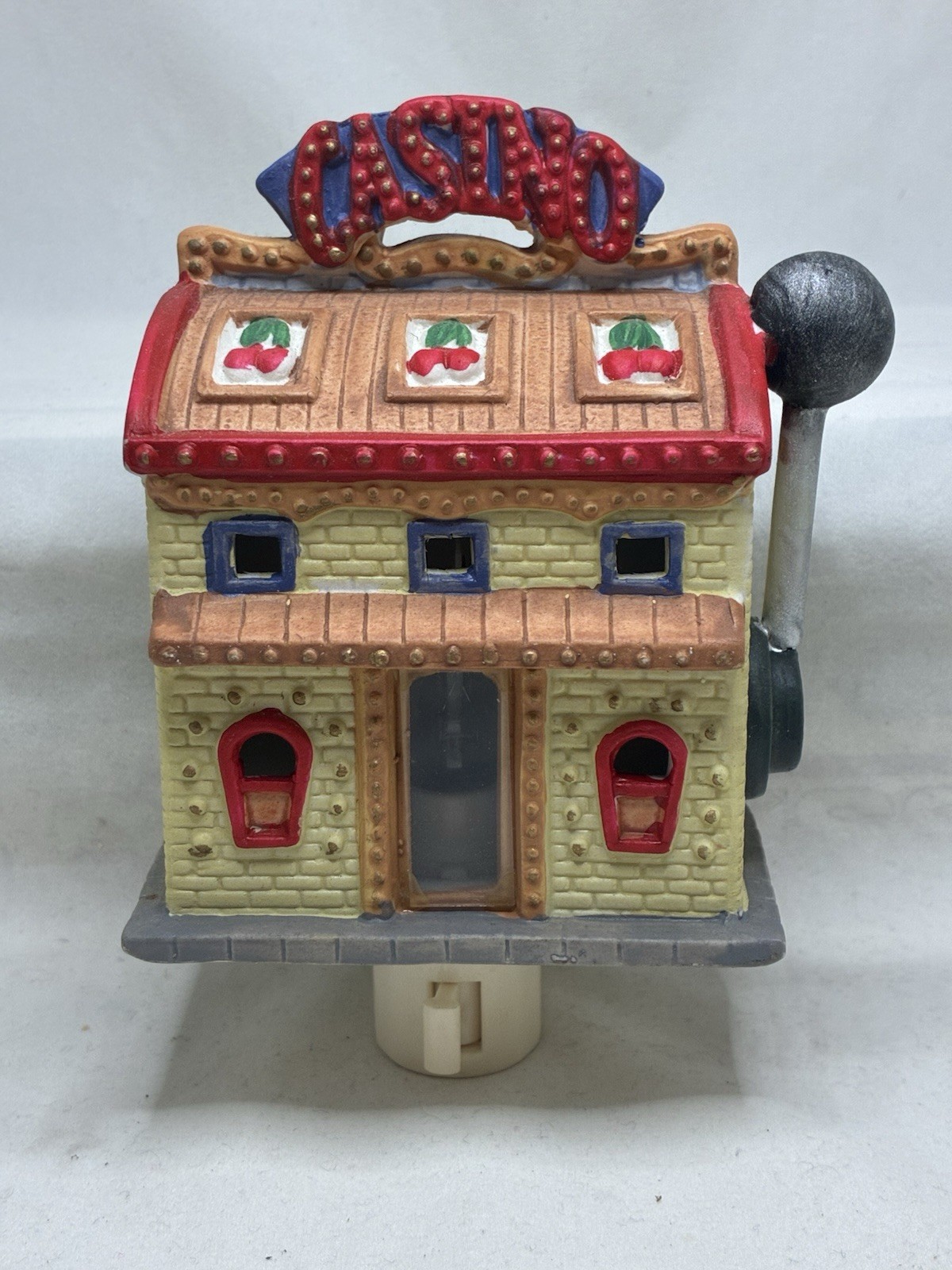 Gambling Casino Night Light Decor Slot Machine Red Flicker Light Works