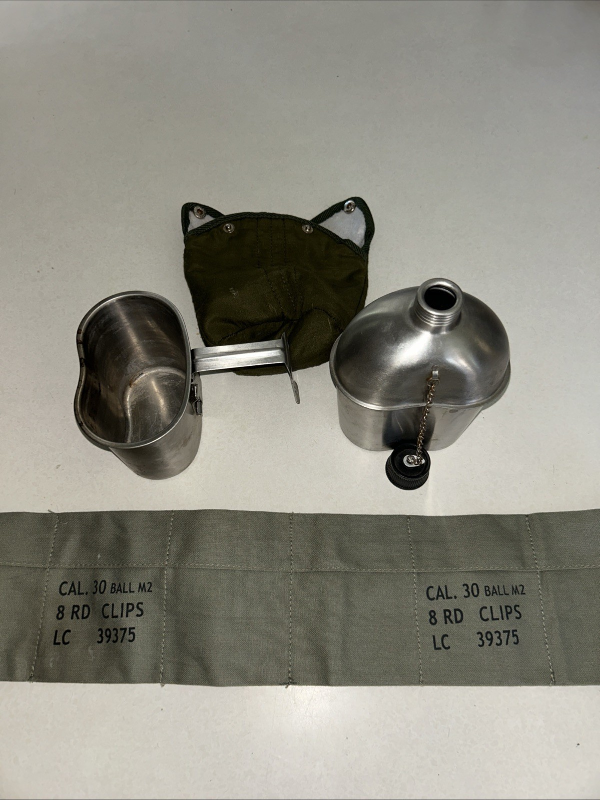 Replica World War II, Bandoleer, And Canteen Set
