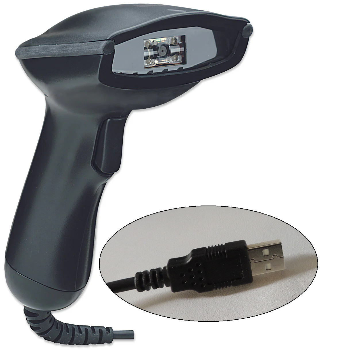 New 2D Laser Barcode Scanner 430 mm Scan Depth, USB~ Manhattan 460835