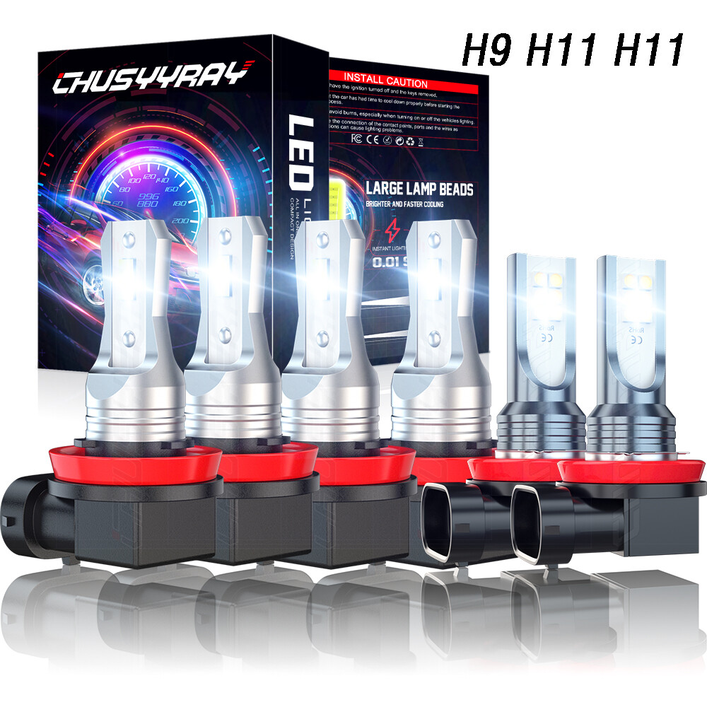 For 2016-2022 2023 Toyota Tacoma LED Headlight High Low Beam Fog Light Bulbs Kit