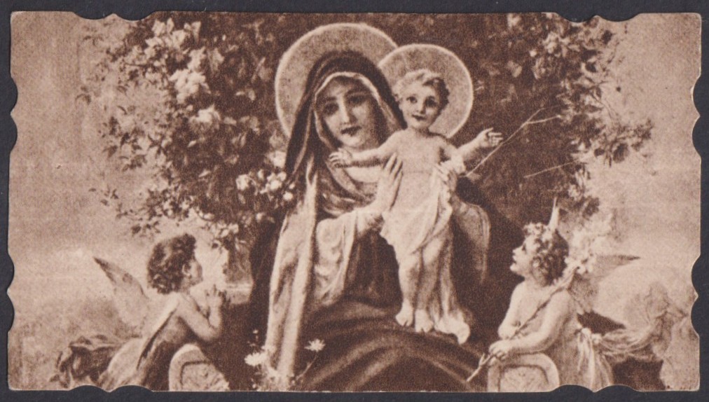 Holy card antique de la Virgin santino image pieuses estampa