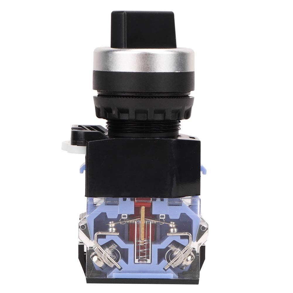 Self-Locking Knob Switch 22mm 1 Open 1 Close 2 Position Maintained Selector 10A