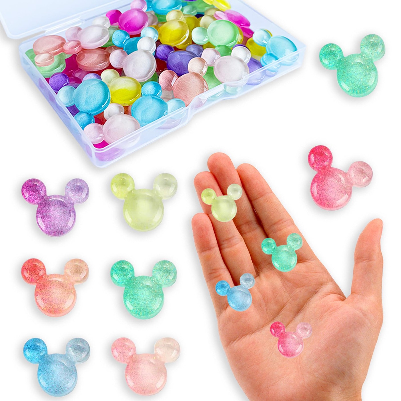 49Pcs Cute Slime Charms Bulk Set – Kawaii Flatback Resin Charms for Crafts, M...