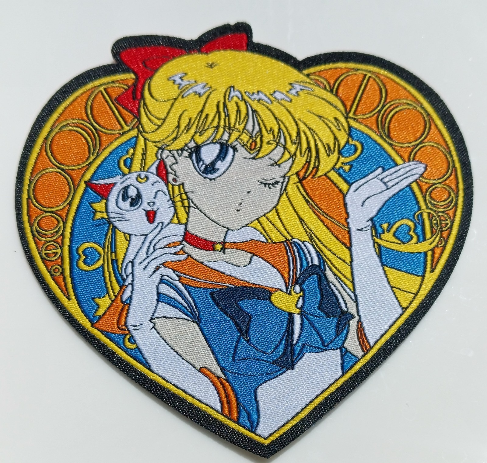 Sailor Moon Senshi Scouts Sailor Venus with Artemis Iron On Embroidery Sew Patch