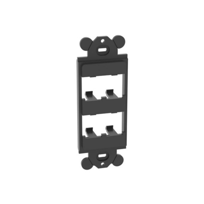 Panduit CFG4BL Module Rectangular Adapter ABS 4 Port Black