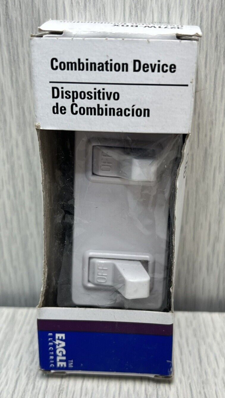 Eagle Electric Combination Device White 2 Single Pole Switches 3271W-BOX