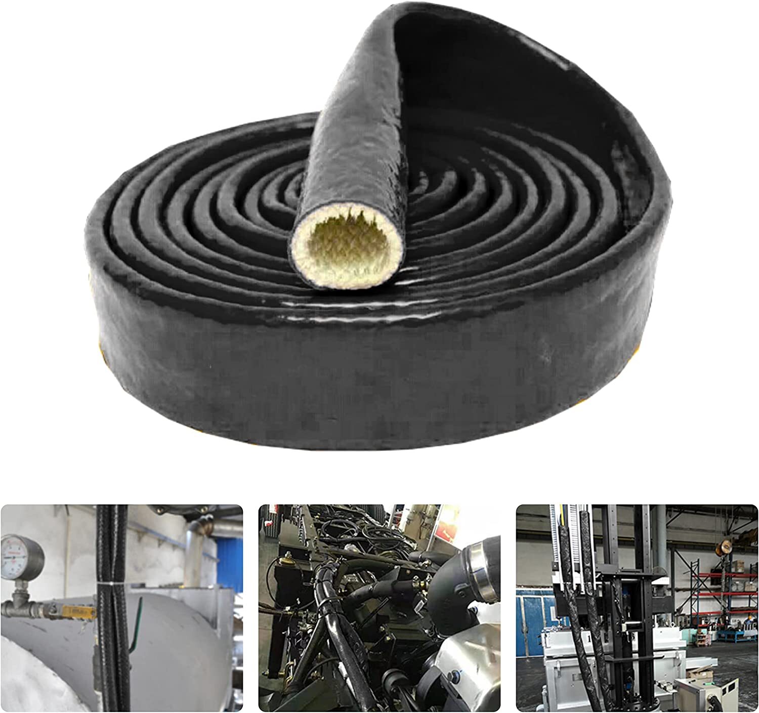 1'' I.D 25MM Fire Wrap Thermo Heat Protection Heat Shielded Sleeve for Wires