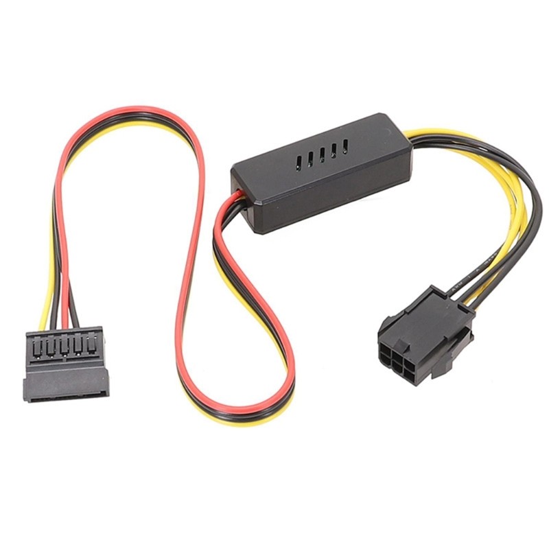 Durable 6PIN to Hard Disk Power Adapter Cable 12V To Voltage Reduction