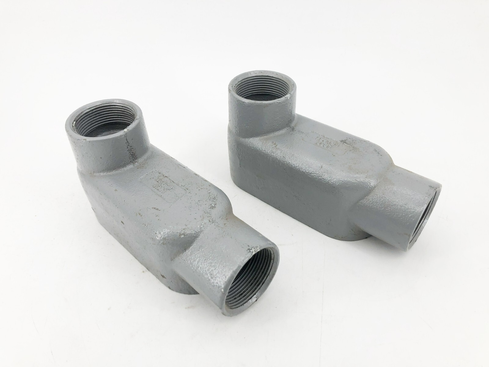 Lot of 2 New Killark LB57 1-1/2" Conduit Outlet Bodies Iron