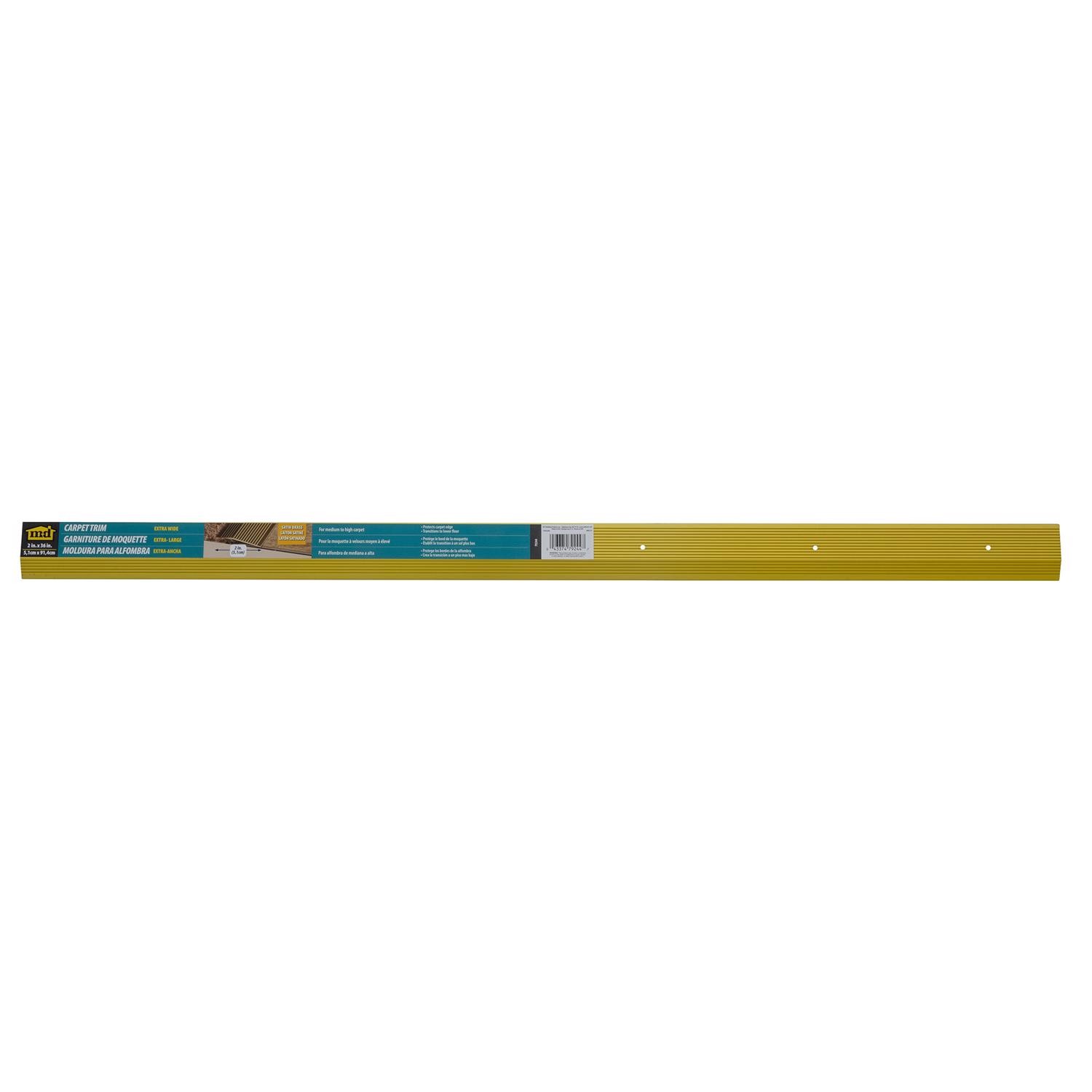 M-D Satin Brass Indoor Carpet Trim 36 in. L