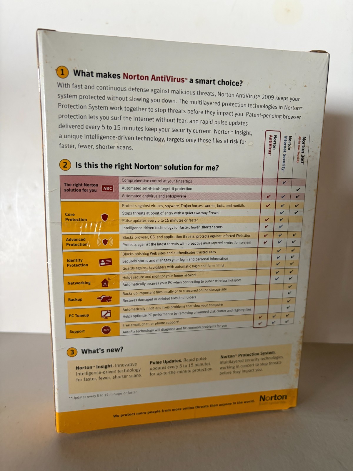 Norton AntiVirus 2009 Antispyware Computer Security Unopened NEW